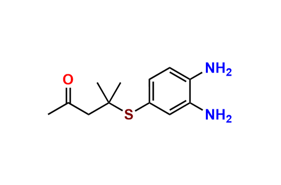 4-((3,4-diaminophenyl)thio)-4-methylpentan-2-one
