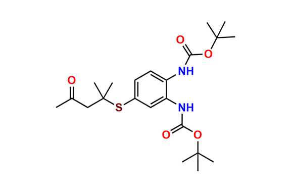 di-tert-Butyl (4-((2-methyl-4-oxopentan-2-yl)thio)-1,2-phenylene)dicarbamate