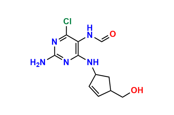 N-(2-Amino-4-chloro-6-((4-(hydroxymethyl)cyclopent-2-en-1-yl)amino)pyrimidin-5-yl)formamide