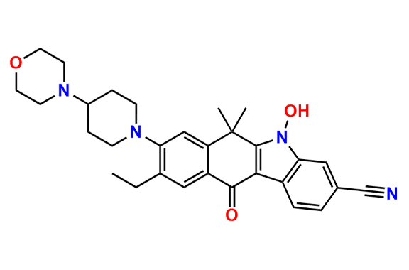 9-ethyl-5-hydroxy-6,6-dimethyl-8-(4-morpholinopiperidin-1-yl)-11-oxo-6,11-dihydro-5H-benzo[b]carbazole-3-carbonitrile
