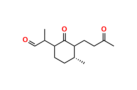 2-((4R)-4-Methyl-2-oxo-3-(3-oxobutyl)cyclohexyl)propanal