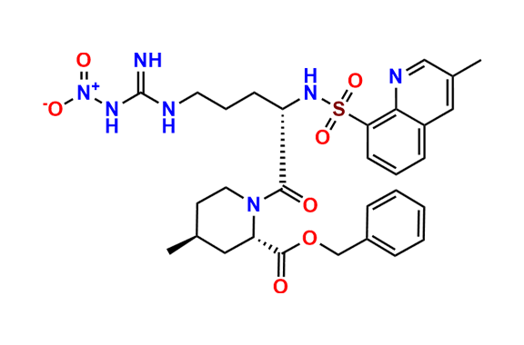 N-Nitro-1,2,3,4-tetradehydro (2S,4S)-Argatroban Benzyl Ester