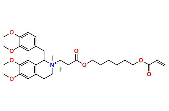 2-(3-((6-(Acryloyloxy)hexyl)oxy)-3-oxopropyl)-1-(3,4-dimethoxybenzyl)-6,7-dimethoxy-2-methyl-1,2,3,4-tetrahydroisoquinolin-2-ium Iodide