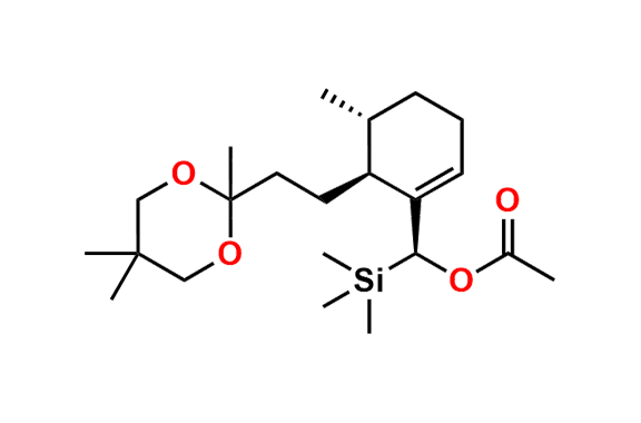 (S)-((5R,6S)-5-Methyl-6-(2-(2,5,5-trimethyl-1,3-dioxan-2-yl)ethyl)cyclohex-1-en-1-yl)(trimethylsilyl)methyl acetate