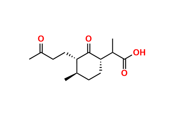 2-((1S,3S,4R)-4-Methyl-2-oxo-3-(3-oxobutyl)cyclohexyl)propanoic Acid