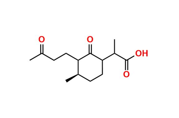 2-((4R)-4-Methyl-2-oxo-3-(3-oxobutyl)cyclohexyl)propanoic Acid
