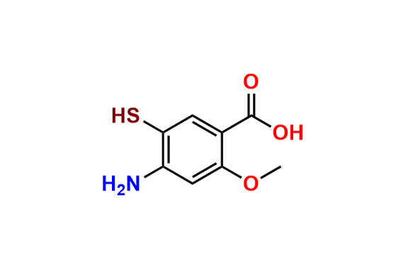 2-Methoxy-4-amino-5-mercaptobenzoic Acid