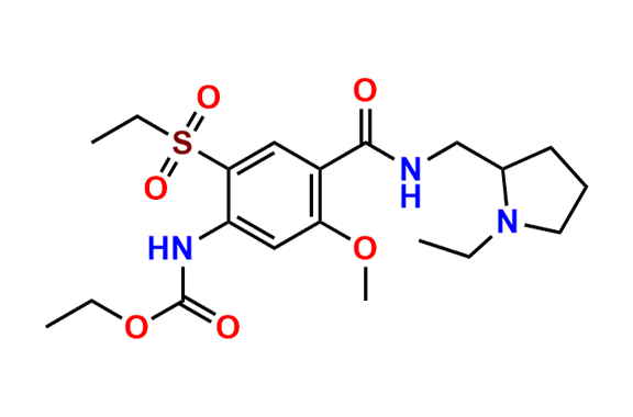 Ethyl (4-(((1-ethylpyrrolidin-2-yl)methyl)carbamoyl)-2-(ethylsulfonyl)-5-methoxyphenyl)carbamate