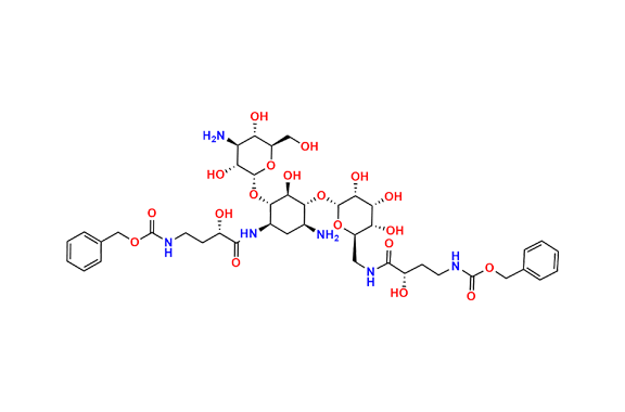 Benzyl ((S)-4-((((2R,3S,4R,5R,6R)-6-(((1R,2S,3S,4R,6S)-6-amino-3-(((2S,3R,4S,5S,6R)-4-amino-3,5-dihydroxy-6-(hydroxymethyl)tetrahydro-2H-pyran-2-yl)oxy)-4-((R)-4-(((benzyloxy)carbonyl)amino)-2-hydroxybutanamido)-2-hydroxycyclohexyl)oxy)-3,4,5-trihydroxytetrahydro-2H-pyran-2-yl)methyl)amino)-3-hydroxy-4-oxobutyl)carbamate