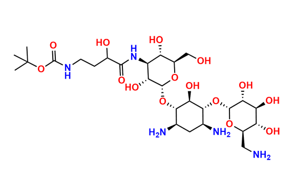 tert-Butyl (4-(((2S,3R,4S,5S,6R)-2-(((1S,2R,3R,4S,6R)-4,6-diamino-3-(((2R,3R,4S,5S,6R)-6-(aminomethyl)-3,4,5-trihydroxytetrahydro-2H-pyran-2-yl)oxy)-2-hydroxycyclohexyl)oxy)-3,5-dihydroxy-6-(hydroxymethyl)tetrahydro-2H-pyran-4-yl)amino)-3-hydroxy-4-oxobutyl)carbamate