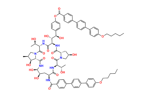 Ophenyl-[4”-(Pentyloxy)[1,1’:4’,1”-terphenyl]-4-yl]carbonyl] Anidulafungin