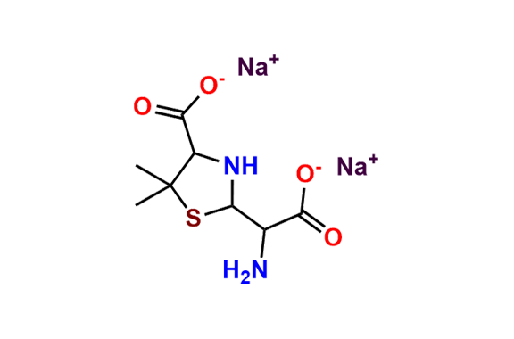 Sodium (4S)-2-(amino(carboxylato)methyl)-5,5-dimethylthiazolidine-4-carboxylate