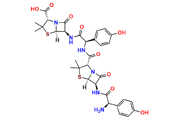 (2S,5R,6R)-6-((R)-2-((2S,5R,6R)-6-((R)-2-Amino-2-(4-hydroxyphenyl)acetamido)-3,3-dimethyl-7-oxo-4-thia-1-azabicyclo[3.2.0]heptane-2-carboxamido)-2-(4-hydroxyphenyl)acetamido)-3,3-dimethyl-7-oxo-4-thia-1-azabicyclo[3.2.0]heptane-2-carboxylic Acid
