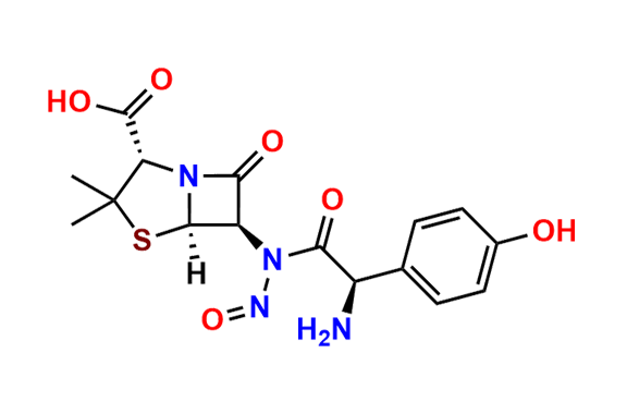 (2S,5R,6R)-6-((R)-2-Amino-2-(4-hydroxyphenyl)-N-nitrosoacetamido)-3,3-dimethyl-7-oxo-4-thia-1-azabicyclo[3.2.0]heptane-2-carboxylic Acid