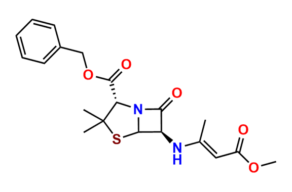 Benzyl (2S,6R)-6-(((E)-4-methoxy-4-oxobut-2-en-2-yl)amino)-3,3-dimethyl-7-oxo-4-thia-1-azabicyclo[3.2.0]heptane-2-carboxylate