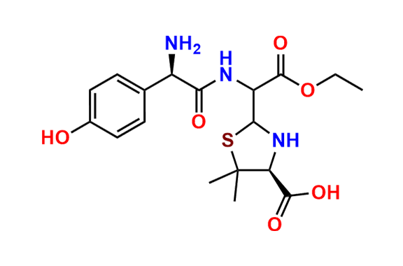 (4S)-2-(1-((R)-2-Amino-2-(4-hydroxyphenyl)acetamido)-2-ethoxy-2-oxoethyl)-5,5-dimethylthiazolidine-4-carboxylic Acid
