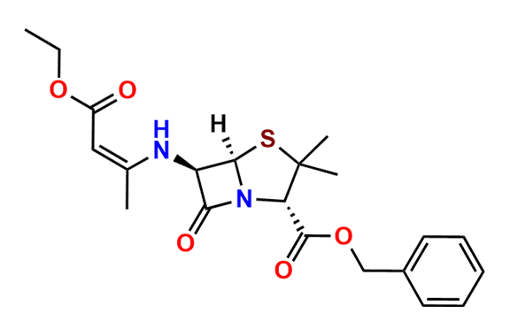 benzyl (2S,5R,6R)-6-(((Z)-4-ethoxy-4-oxobut-2-en-2-yl)amino)-3,3-dimethyl-7-oxo-4-thia-1-azabicyclo[3.2.0]heptane-2-carboxylate