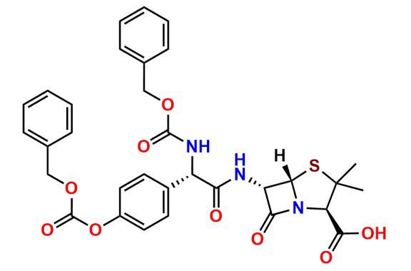 (2R,5S,6S)-6-((S)-2-(((Benzyloxy)carbonyl)amino)-2-(4-(((benzyloxy)carbonyl)oxy)phenyl)acetamido)-3,3-dimethyl-7-oxo-4-thia-1-azabicyclo[3.2.0]heptane-2-carboxylic Acid