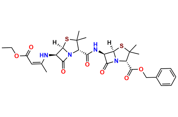 Benzyl (2S,5R,6R)-6-((2S,5R,6R)-6-(((Z)-4-ethoxy-4-oxobut-2-en-2-yl)amino)-3,3-dimethyl-7-oxo-4-thia-1-azabicyclo[3.2.0]heptane-2-carboxamido)-3,3-dimethyl-7-oxo-4-thia-1-azabicyclo[3.2.0]heptane-2-carboxylate