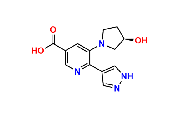 (R)-5-(3-hydroxypyrrolidin-1-yl)-6-(1H-pyrazol-4-yl)nicotinic acid