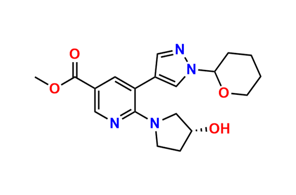 methyl 6-((R)-3-hydroxypyrrolidin-1-yl)-5-(1-(tetrahydro-2H-pyran-2-yl)-1H-pyrazolo-4-yl)nicotinate