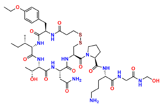 (S)-N-((S)-5-Amino-1-((2-((hydroxymethyl)amino)-2-oxoethyl)amino)-1-oxopentan-2-yl)-1-((4R,7S,10S,13S,16R)-7-(2-amino-2-oxoethyl)-13-((S)-sec-butyl)-16-(4-ethoxybenzyl)-10-((R)-1-hydroxyethyl)-6,9,12,15,18-pentaoxo-1,2-dithia-5,8,11,14,17-pentaazacycloicosane-4-carbonyl)pyrrolidine-2-carboxamide compound with ethane (1:1)