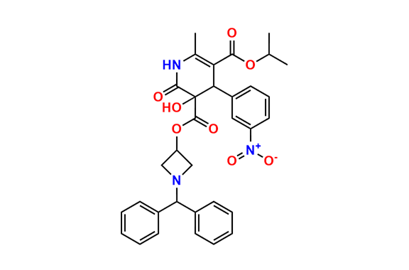 3-(1-Benzhydrylazetidin-3-yl) 5-isopropyl 3-hydroxy-6-methyl-4-(3-nitrophenyl)-2-oxo-1,2,3,4-tetrahydropyridine-3,5-dicarboxylate