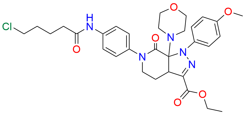 ethyl 6-(4-(5-Chloropentanamido)phenyl)-1-(4-methoxyphenyl)-7a-morpholino-7-oxo-3a,4,5,6,7,7a-hexahydro-1H-pyrazolo[3,4-c]pyridine-3-carboxylate