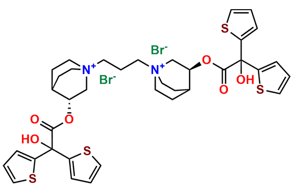 (3R,3`R)-1,1`-(propane-1,3-diyl)bis(3-(2-hydroxy-2,2-di(thiophen-2-yl)acetoxy)quinuclidin-1-ium) Bromide
