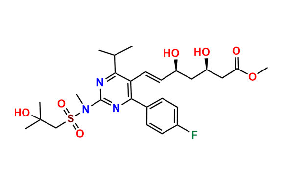 Methyl (3R,5S,E)-7-(4-(4-fluorophenyl)-2-((2-hydroxy-N,2-dimethylpropyl)sulfonamido)-6-isopropylpyrimidin-5-yl)-3,5-dihydroxyhept-6-enoate
