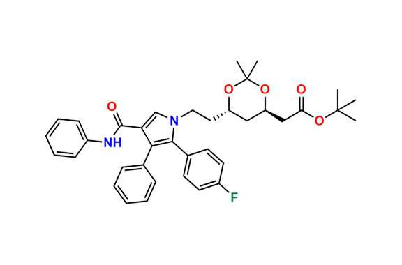 tert-Butyl 2-((4R,6S)-6-(2-(2-(4-fluorophenyl)-3-phenyl-4-(phenylcarbamoyl)-1H-pyrrol-1-yl)ethyl)-2,2-dimethyl-1,3-dioxan-4-yl)acetate