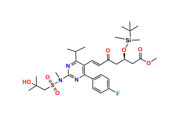 Methyl (R,E)-3-((tert-butyldimethylsilyl)oxy)-7-(4-(4-fluorophenyl)-2-((2-hydroxy-N,2-dimethylpropyl)sulfonamido)-6-isopropylpyrimidin-5-yl)-5-oxohept-6-enoate