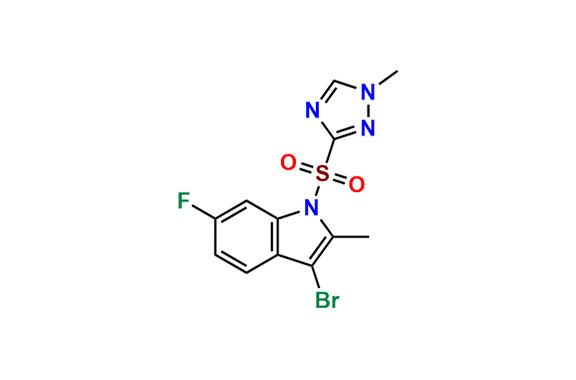 3-Bromo-6-fluoro-2-methyl-1-((1-methyl-1H-1,2,4-triazol-3-yl)sulfonyl)-1H-indole
