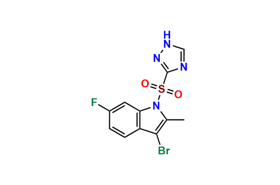 3-Bromo-6-fluoro-2-methyl-1-(1H-1,2,4-triazol-3-ylsulfonyl)-1H-indole