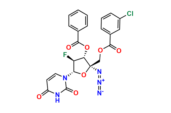 ((2R,3R,4S,5S)-2-Azido-3-(benzoyloxy)-5-(2,4-dioxo-3,4-dihydropyrimidin-1(2H)-yl)-4-fluorotetrahydrofuran-2-yl)methyl 3-chlorobenzoate