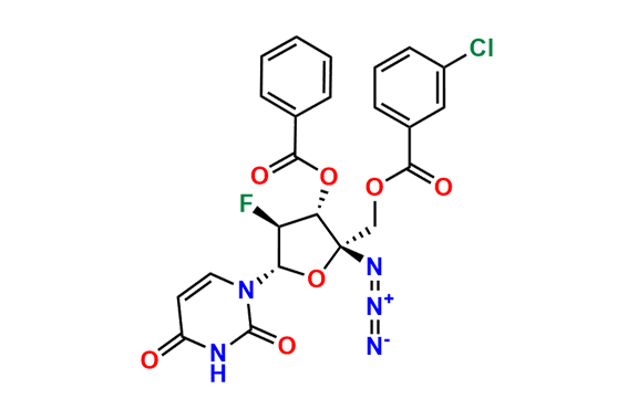 ((2S,3R,4S,5S)-2-Azido-3-(benzoyloxy)-5-(2,4-dioxo-3,4-dihydropyrimidin-1(2H)-yl)-4-fluorotetrahydrofuran-2-yl)methyl 3-chlorobenzoate