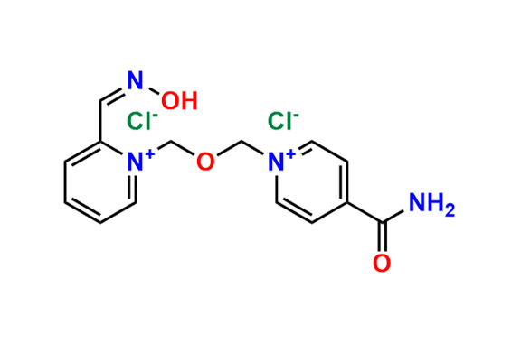 (Z)-1-(((4-Carbamoylpyridin-1-ium-1-yl)methoxy)methyl)-2-((hydroxyimino)methyl)pyridin-1-ium Chloride