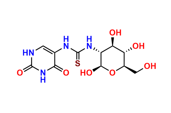 2-Deoxy-2-[[[(1,2,3,4-tetrahydro-2,4-dioxo-5-pyrimidinyl)amino]thioxomethyl]amino]-ß-D-glucopyranose