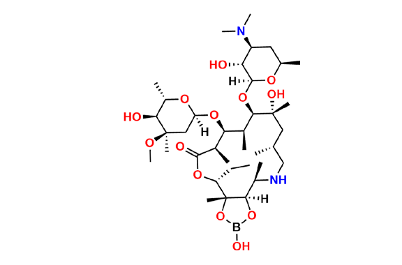 Azaerythromycin A 11,12-hydrogen borate