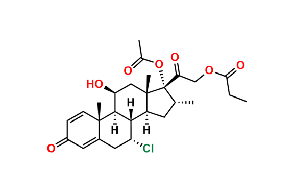 2-((7R,8S,9S,10R,11S,13S,14S,16R,17R)-17-Acetoxy-7-chloro-11-hydroxy-10,13,16-trimethyl-3-oxo-6,7,8,9,10,11,12,13,14,15,16,17-dodecahydro-3H-cyclopenta[a]phenanthren-17-yl)-2-oxoethyl Propionate