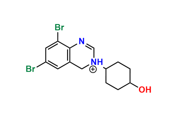 6,8-dibromo-3-(4-hydroxycyclohexyl)-3,4-dihydroquinazolin-3-ium