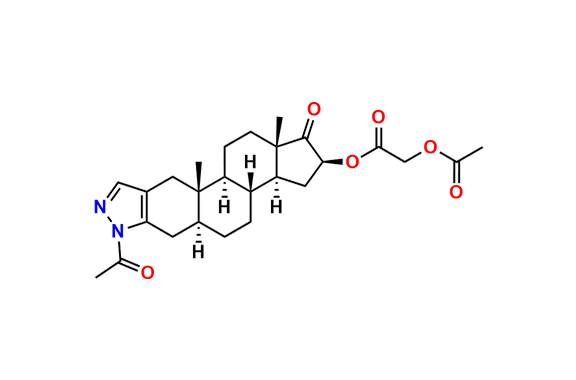 (5alpha,16beta)-N-Acetyl-16-[2-(acetyloxy)acetyloxy)-2`H-androst-2-eno[3,2-c]pyrazol-17-one