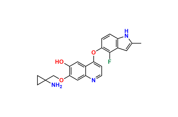 7-((1-Aminocyclopropyl)methoxy)-4-((4-fluoro-2-methyl-1H-indol-5-yl)oxy)quinolin-6-ol