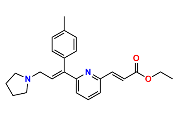 Ethyl (E)-3-(6-((E)-3-(pyrrolidin-1-yl)-1-(p-tolyl)prop-1-en-1-yl)pyridin-2-yl)acrylate