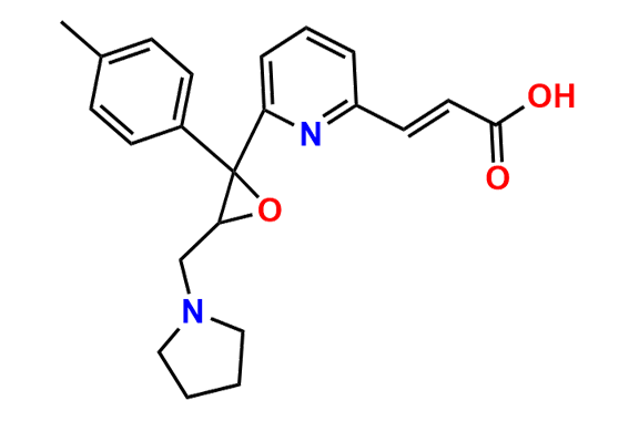 (E)-3-(6-(3-((Pyrrolidin-1-yl)methyl)-2-p-tolyloxiran-2-yl)pyridin-2-yl)acrylic acid