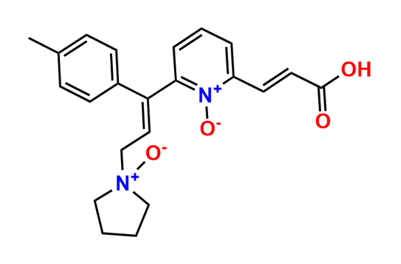 2-[(1E)-2-Carboxyeth-1-en-1-yl]-6-[(1E)-1-(4-methylphenyl)-3-(1-oxidopyrrolidin-1-ium-1-yl)prop-1-en-1-yl]pyridine-1-ium-1-olate