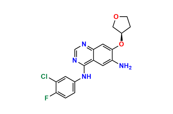 4-N-(3-Chloro-4-fluorophenyl)-7-[(3R)-oxolan-3-yl]oxyquinazoline-4,6-diamine