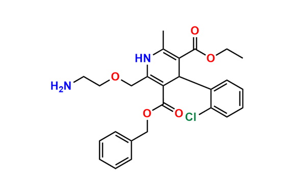 3-Benzyl 5-ethyl 2-((2-aminoethoxy)methyl)-4-(2-chlorophenyl)-6-methyl-1,4-dihydropyridine-3,5-dicarboxylate