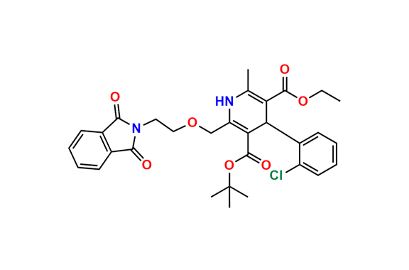 3-tert-Butyl 5-ethyl 4-(2-chlorophenyl)-2-((2-(1,3-dioxoisoindolin-2-yl)ethoxy)methyl)-6-methyl-1,4-dihydropyridine-3,5-dicarboxylate