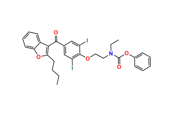 Phenyl (2-(4-(2-butylbenzofuran-3-carbonyl)-2,6-diiodophenoxy)ethyl)(ethyl)carbamate